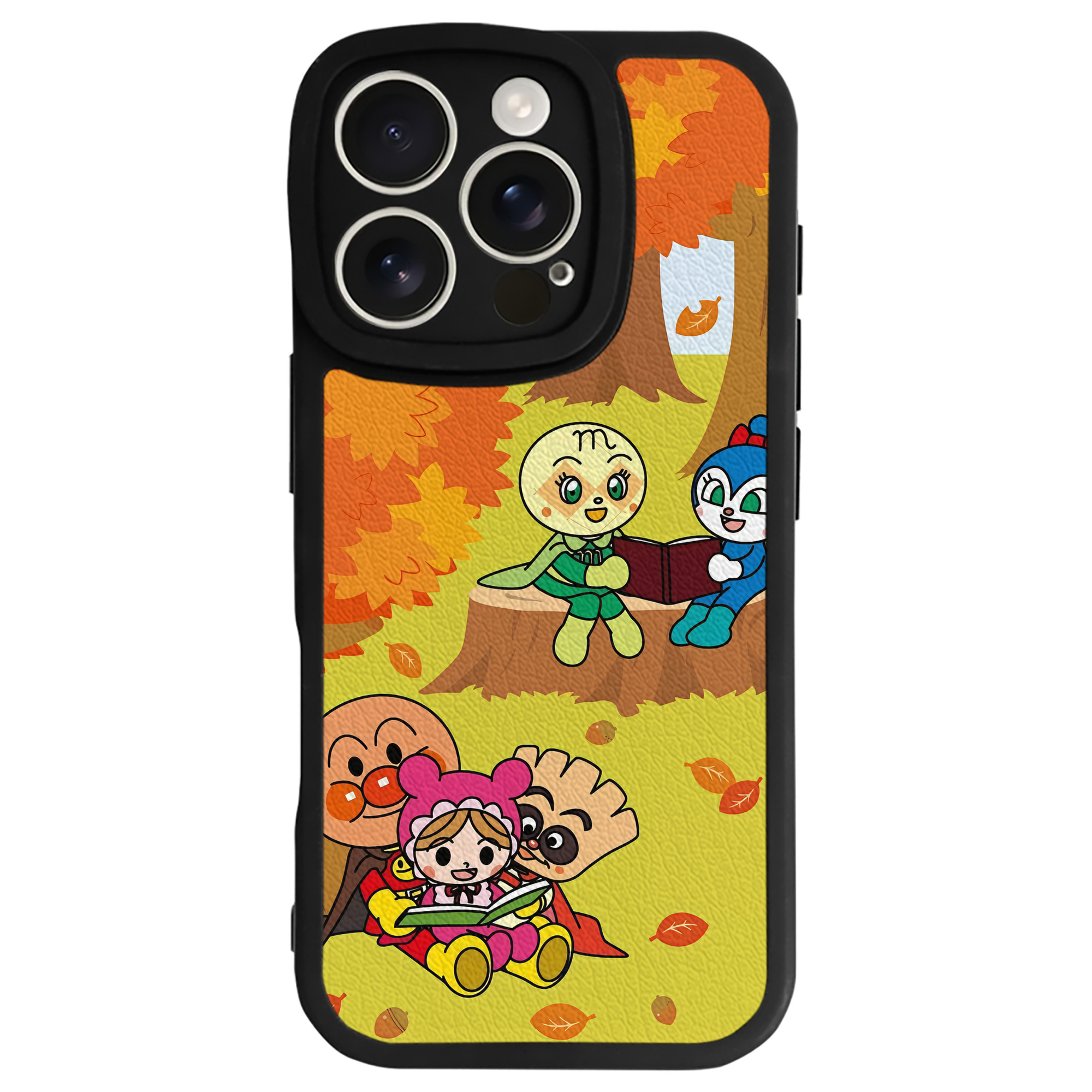（画像用） アンパンマン Anpanman 【iPhone 16シリーズ対応】シリコンスマホケース（レザー調） 材質：シリコン